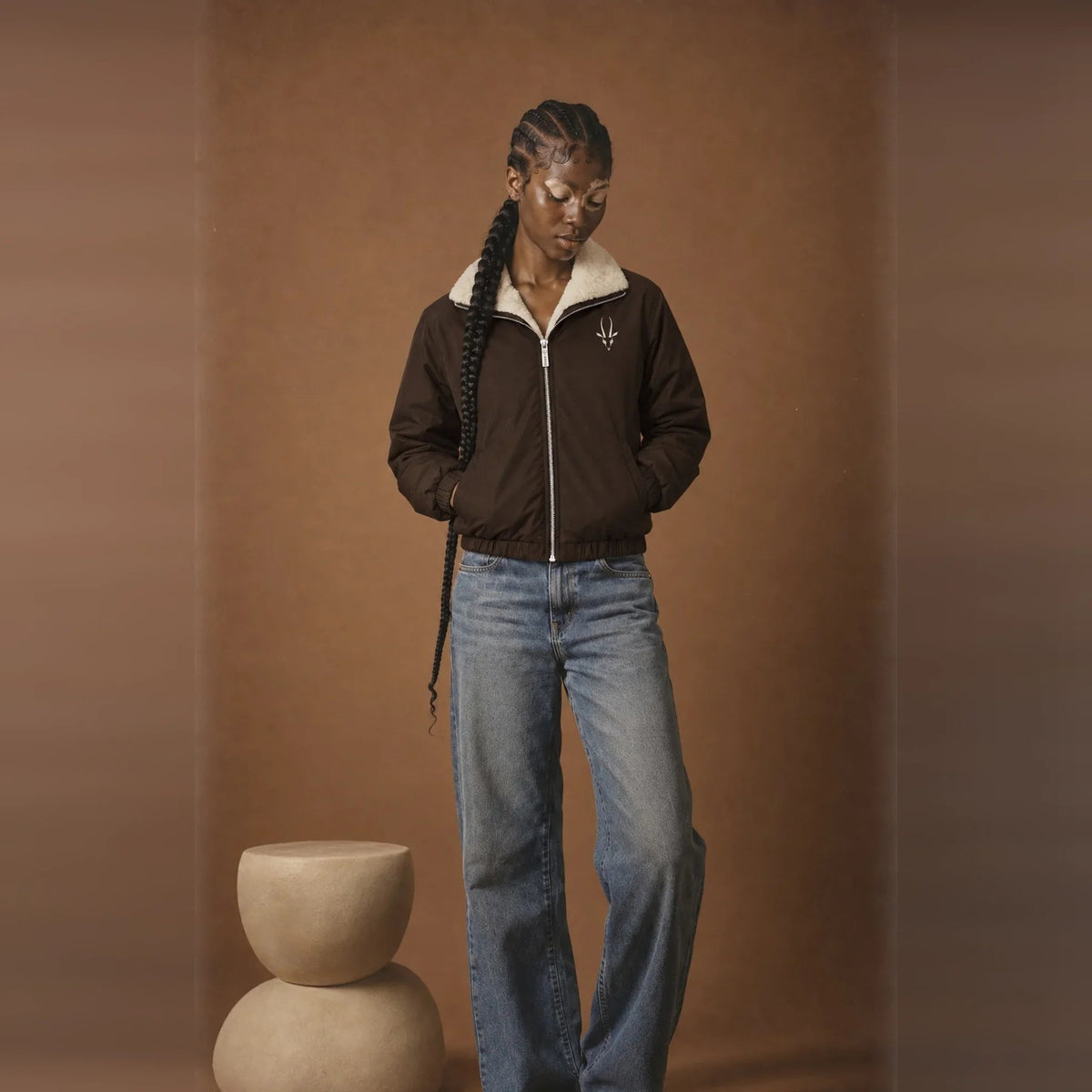 MURABBA’ANIYAH JACKET (WATERPROOF) BROWN 26-27 - AL BADWAN