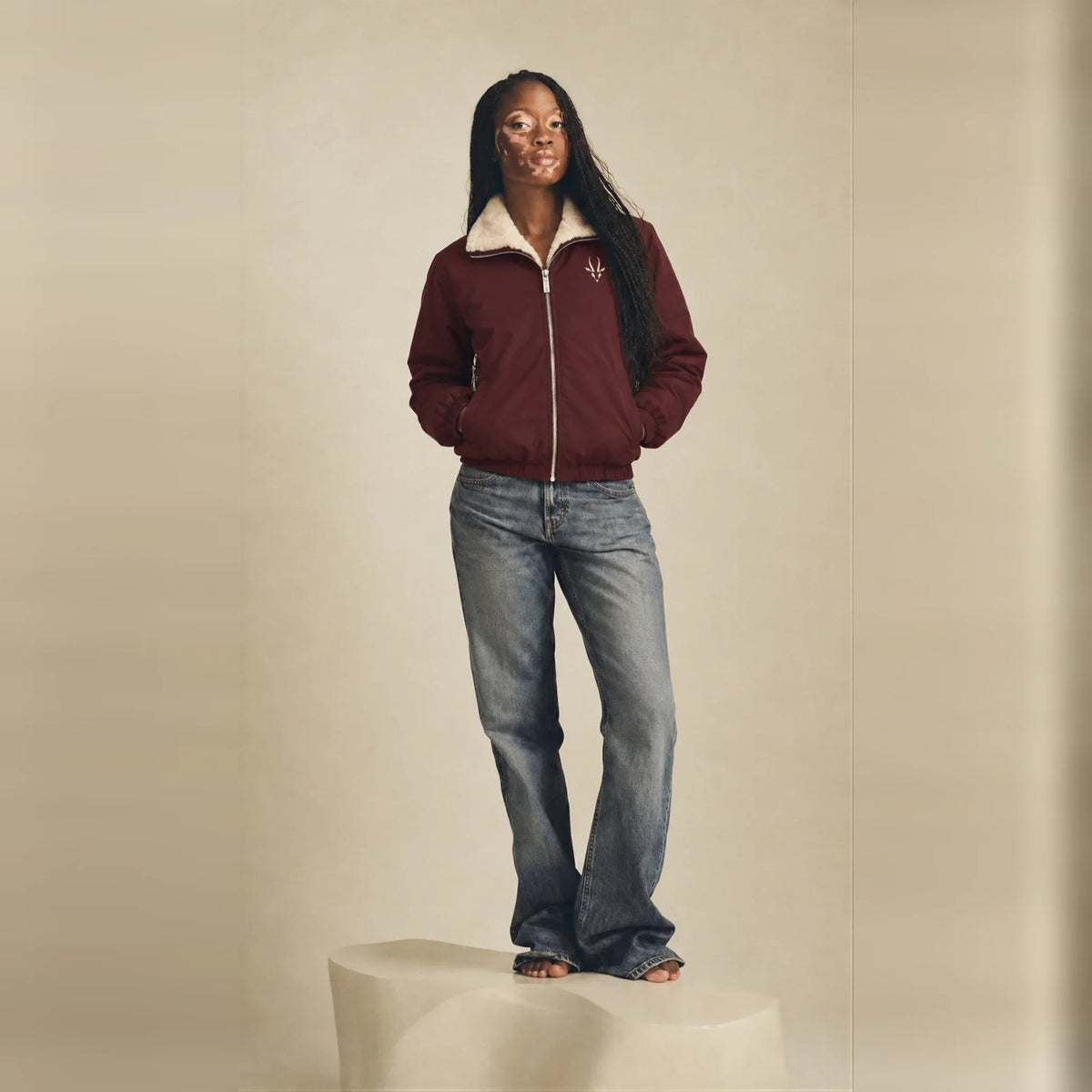 MURABBA’ANIYAH JACKET (WATERPROOF) BURGUNDY 26-27 - AL BADWAN