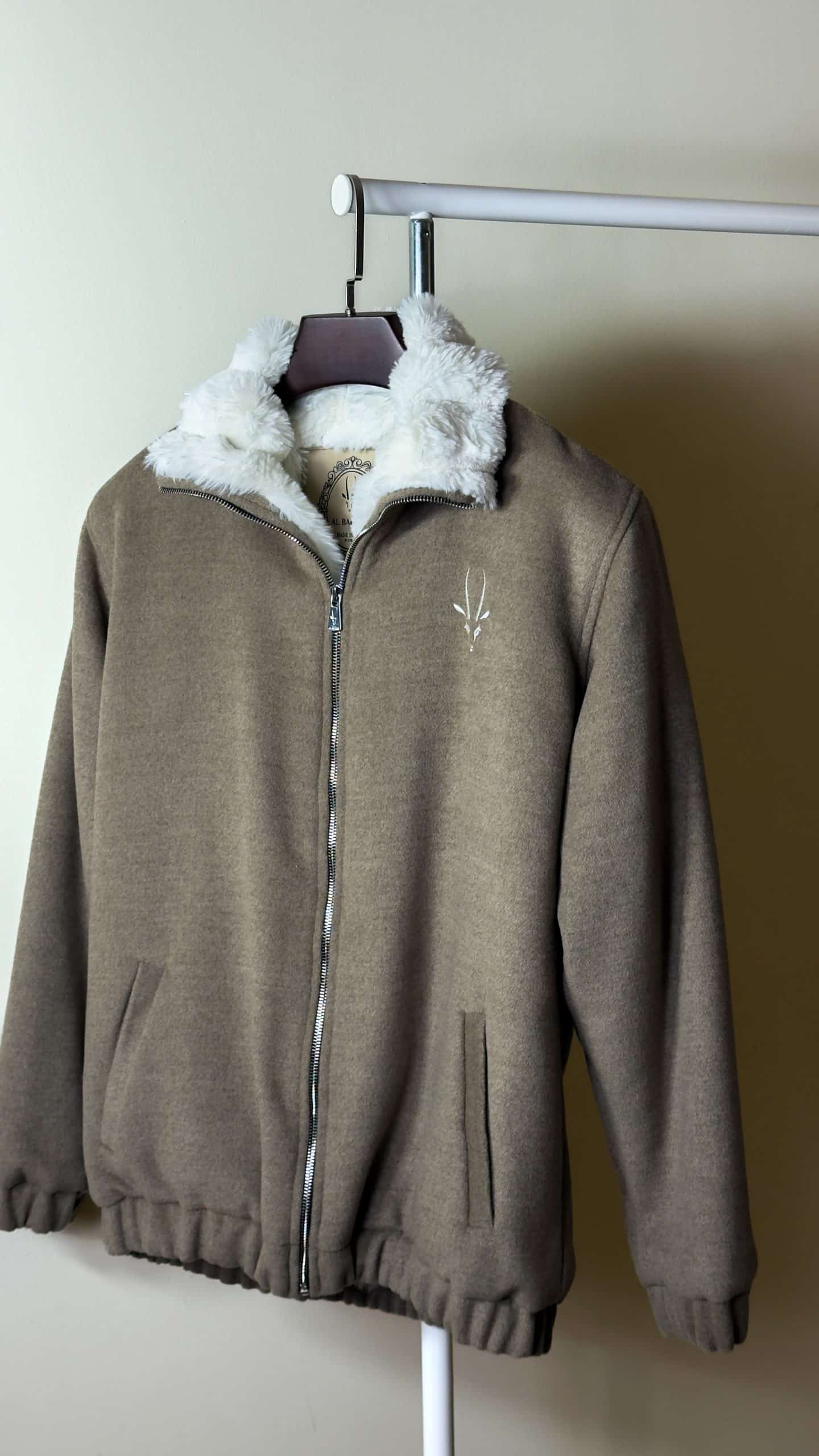 Khaki Cashmere Jacket - Image 4