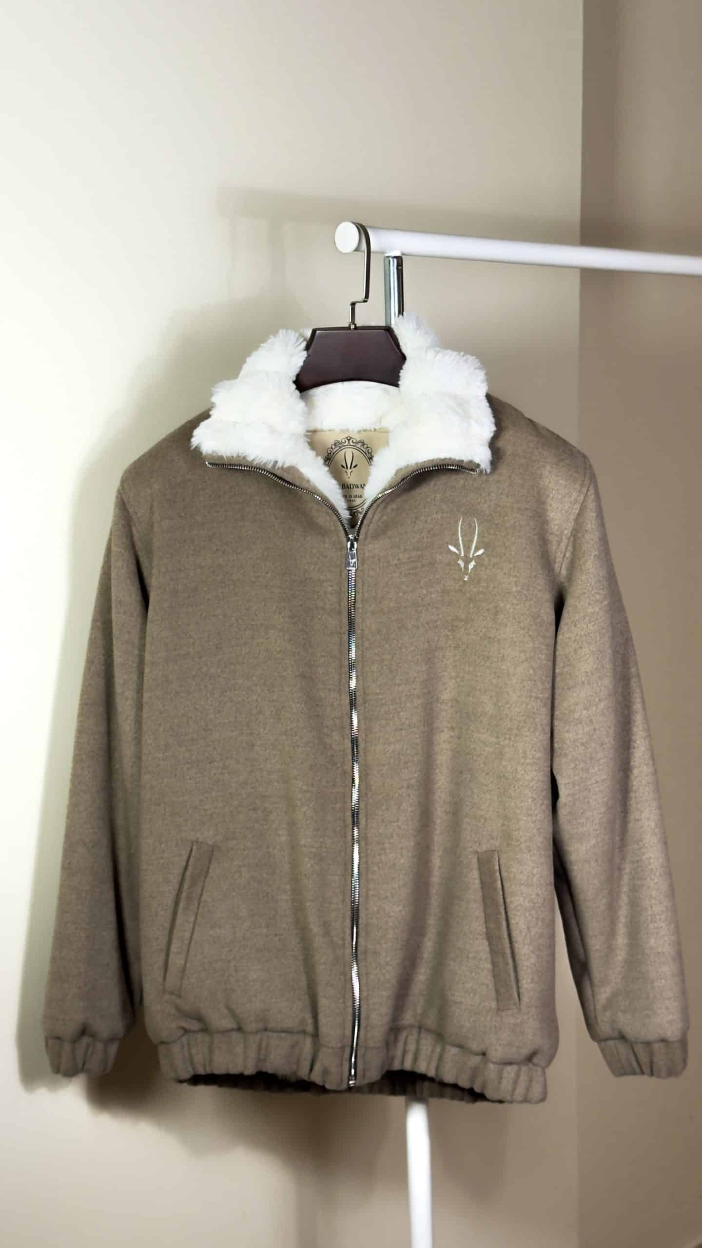 Khaki Cashmere Jacket - Image 5