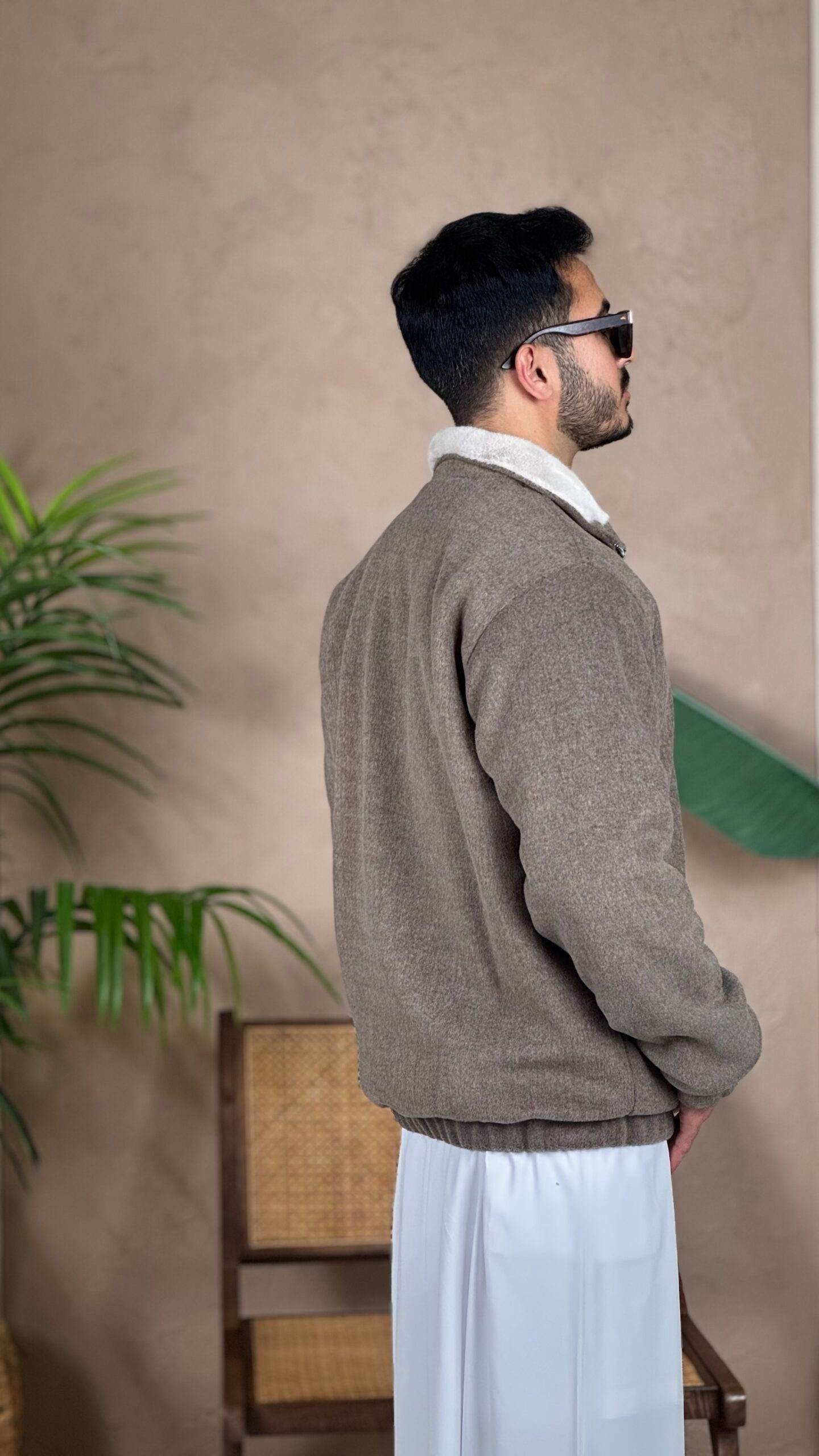 Khaki Cashmere Jacket - Image 3