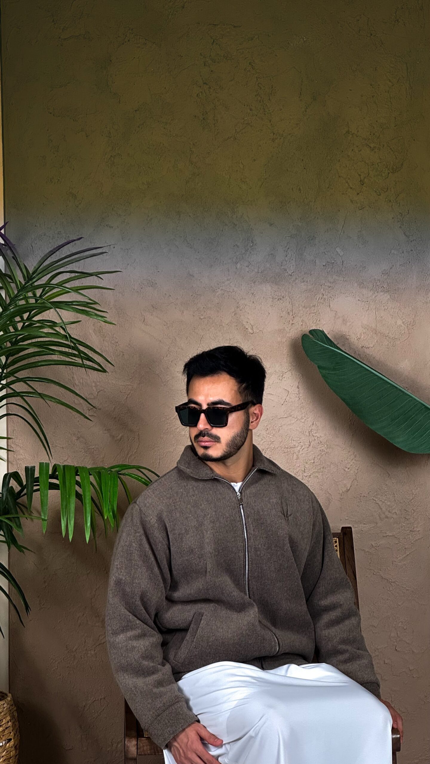 جاكيت كشمير لون صخري - Image 2