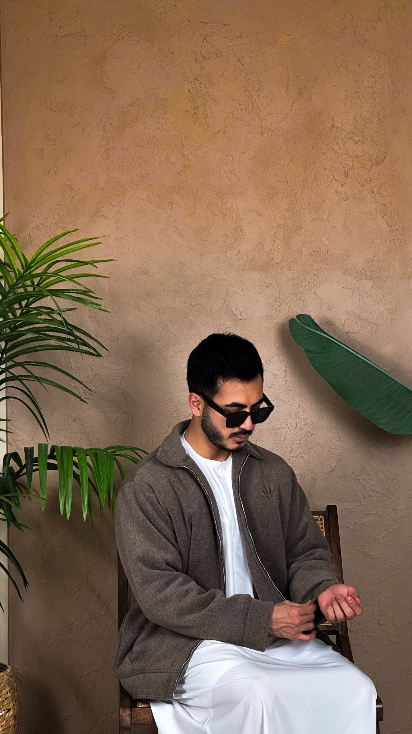 جاكيت كشمير لون صخري - Image 3