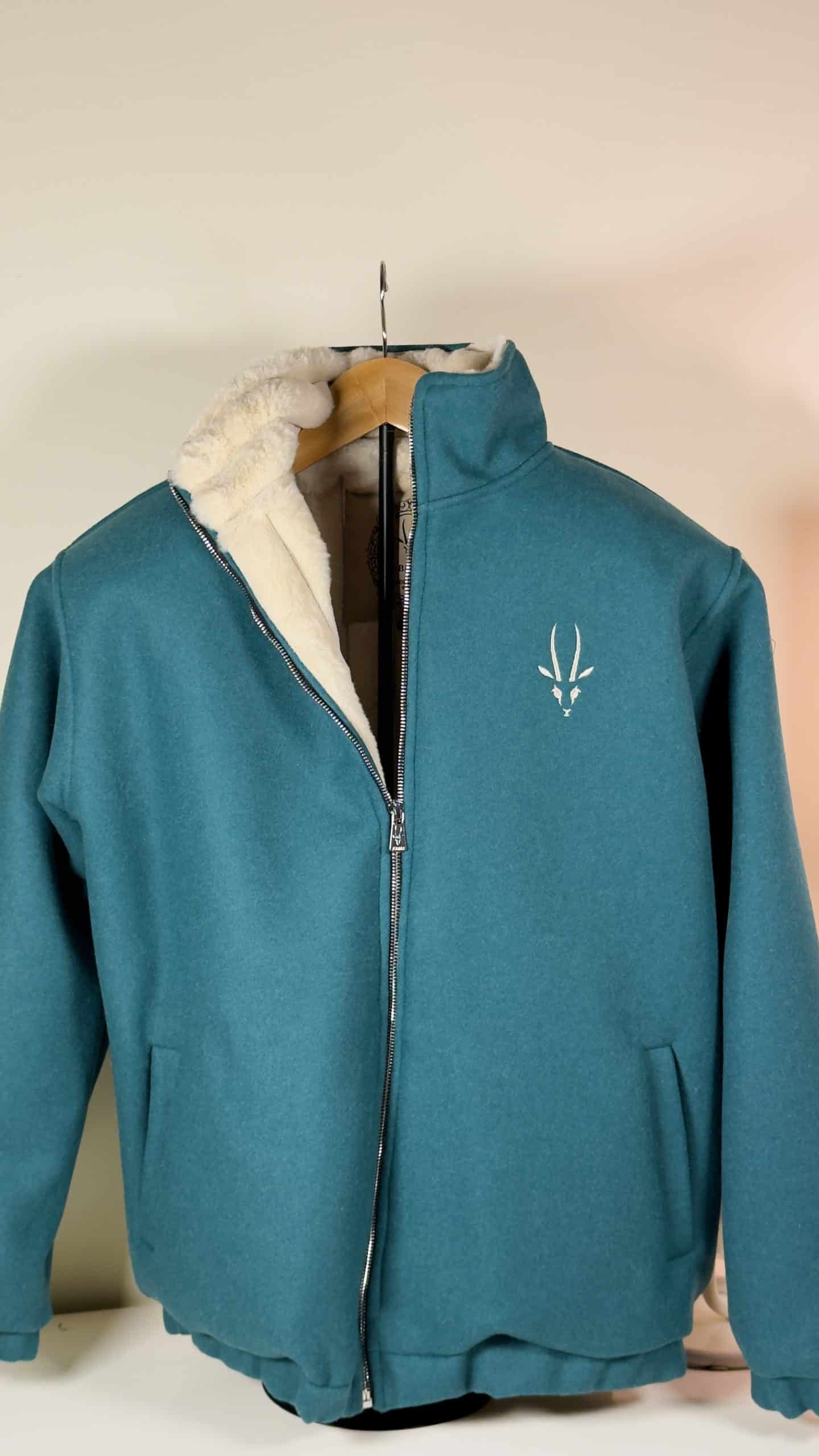 جاكيت يوم التأسيس تركوازي غامق (كشميري)